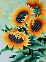 (] Su embroidery diy beginner kit 0 basic stitch scanning sunflower figure manual embroidery painting