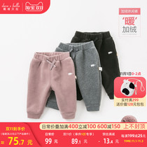 (Plus velvet) David Bella childrens pants winter new warm cotton pants boys and girls casual trousers