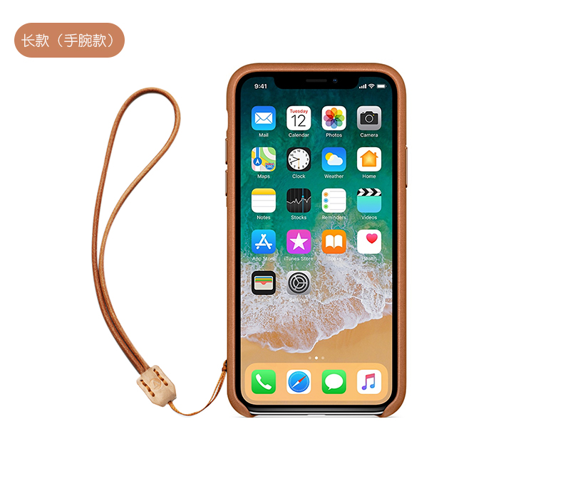 ACECOAT tay điện thoại di động dây thừng lớp da bò điện thoại di động dây buộc nam nữ điện thoại di động chuỗi điện thoại di động mặt dây chuyền mặt dây chống mất dây đeo cổ tay ngắn dây đơn giản sáng tạo không đeo điện thoại di động - Phụ kiện điện thoại di động ốp lưng redmi 9a