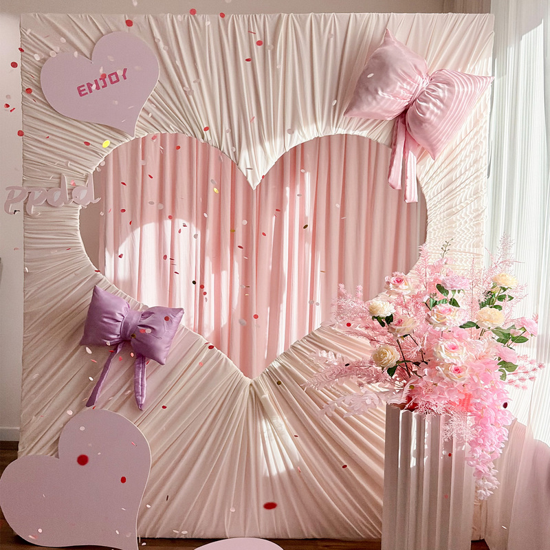 Milky White Hollow Heart-Shaped Kt Board Popular on Social Media for Background Wall Decoration, Wedding Reception Area, Birthday Photo Props Milky White Hollow Heart-Shaped Kt Board Popular on Social Media for Background Wall Decoration, Wedding Reception Area, Birthday Photo Props