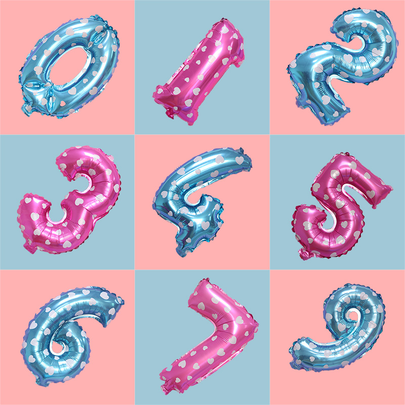 16 inch aluminum digital balloon 0-9 decoration activity scene layout Tanabata Valentine's Day Birthday decoration confession