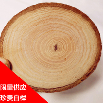 High-grade wood white beech ring wood chips Solid wood ring pieces decorative belt bark stakes DIY materials handmade