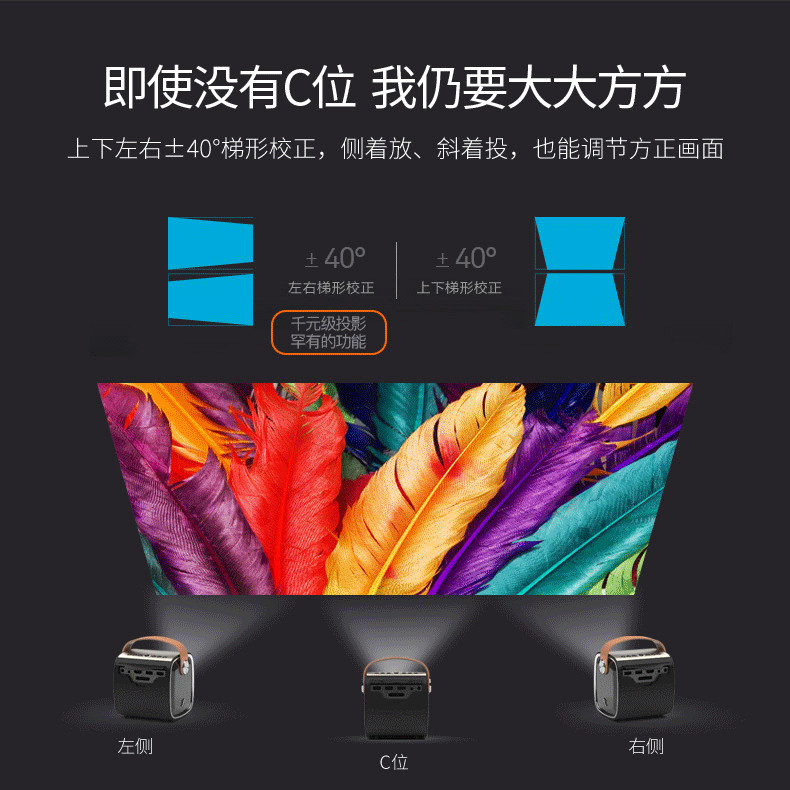 Âm nhạc mát mẻ Điện thoại di động R4mini micro rạp chiếu phim gia đình mini cầm tay nhỏ wifi không dây - Máy chiếu máy chiếu treo trần
