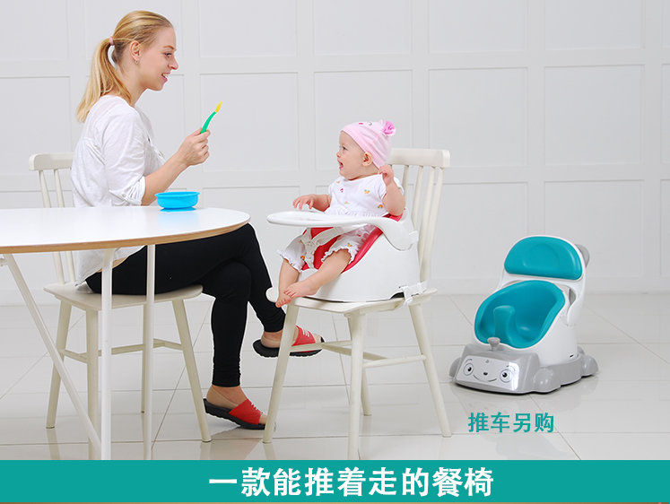 Hàn quốc vào Jellymom bé xách tay di động ròng rọc con ăn ghế ghế xe đẩy em bé tập đi