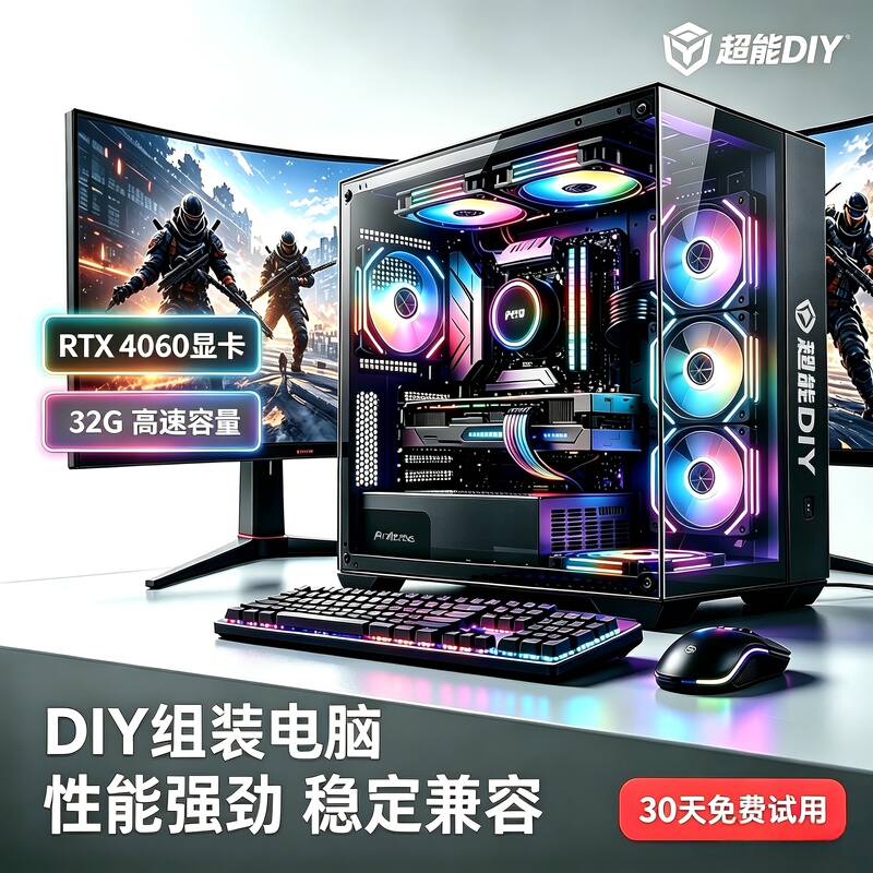 Desktop Computer DIY Assembly Complete Unit for High-End Corporate Office, Gaming, Independent Graphics Card Design, Editing, Ocean View Room Desktop Computer DIY Assembly Complete Unit for High-End Corporate Office, Gaming, Independent Graphics Card Design, Editing, Ocean View Room