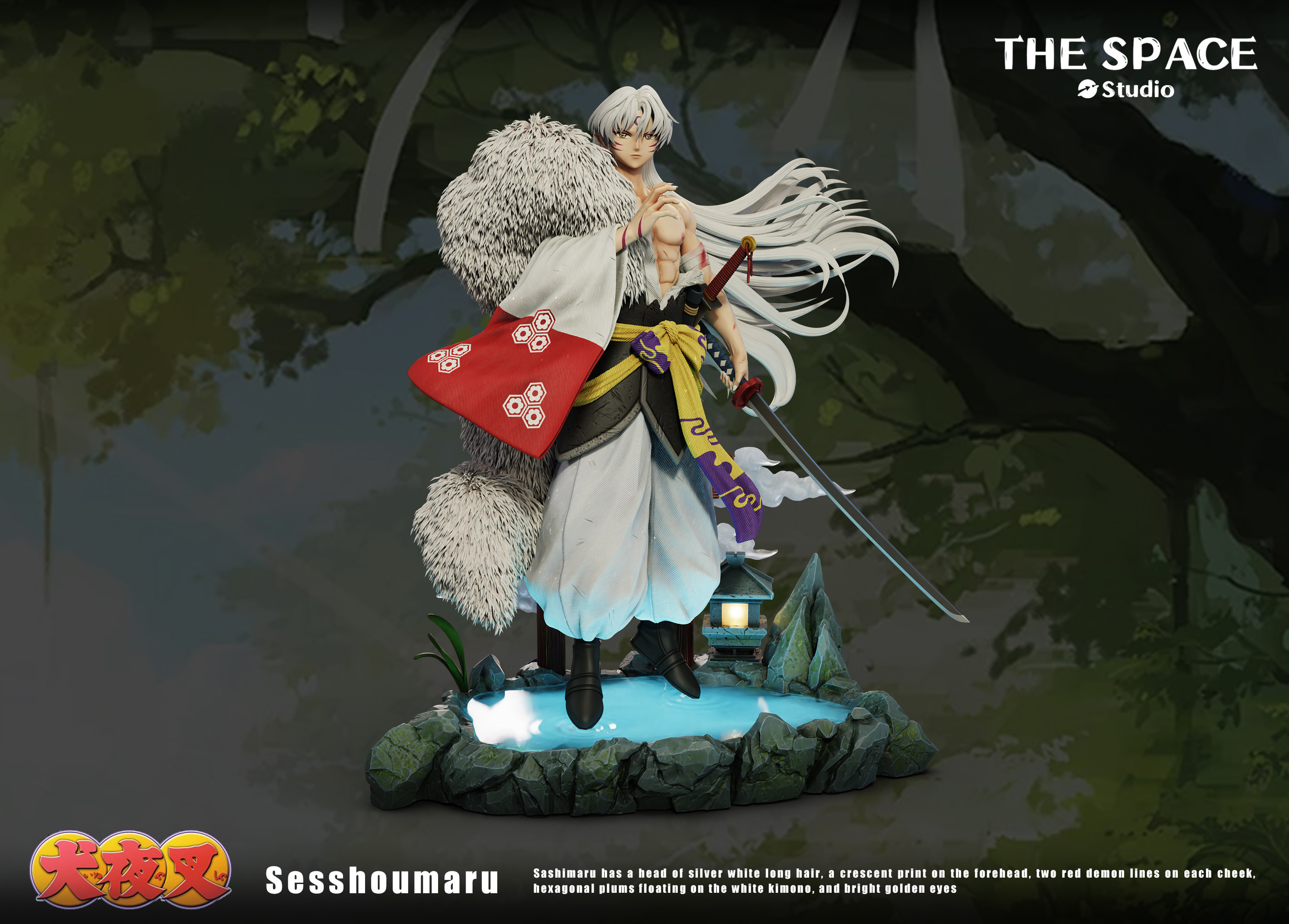 The Space Studio Inuyasha Sesshoumaru Model PU In Stock 1/6 Scale