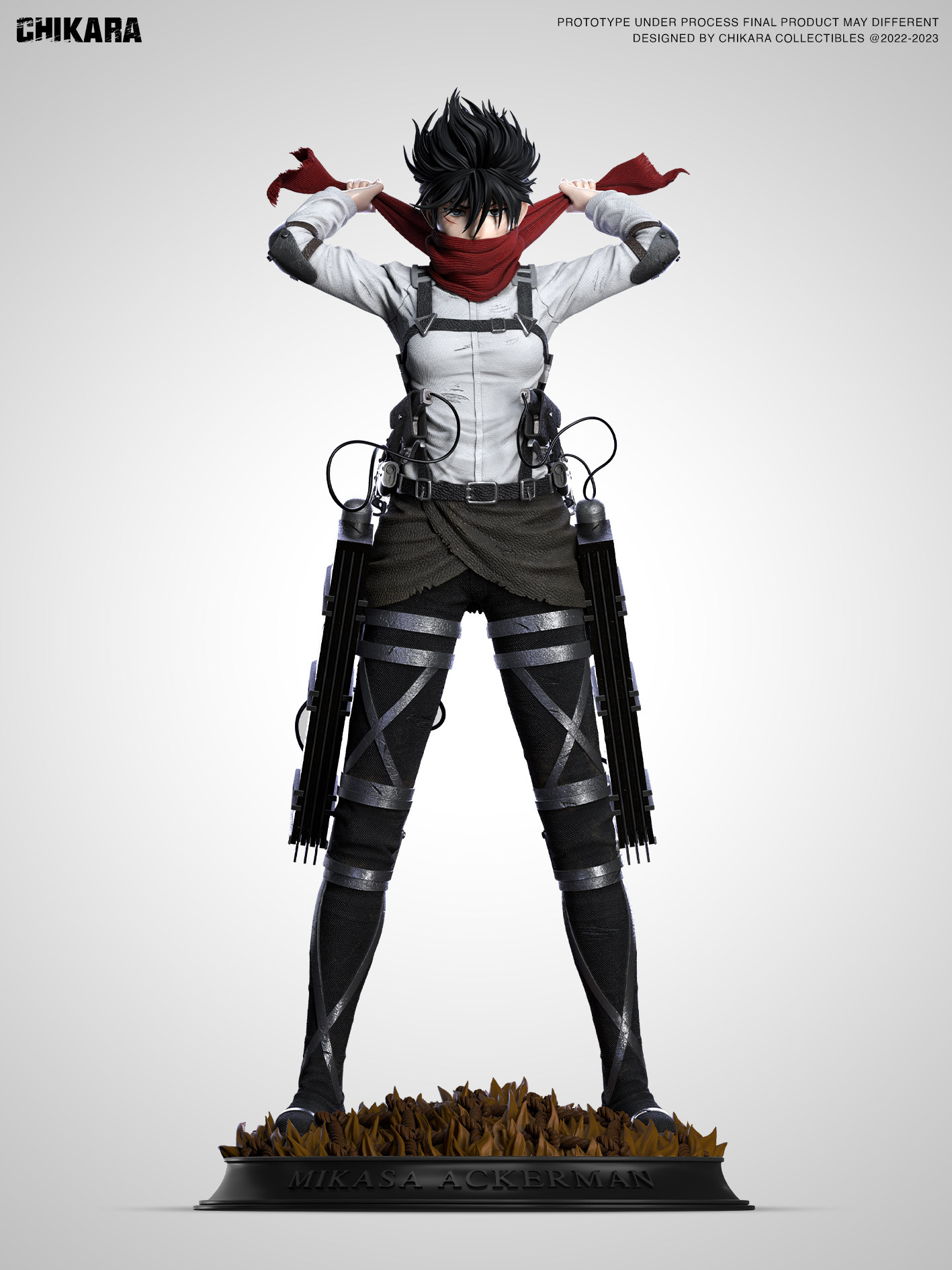 CHIKARA Attack On Titan 1/6 Eren Jaeger Mikasa Ackerman Resin