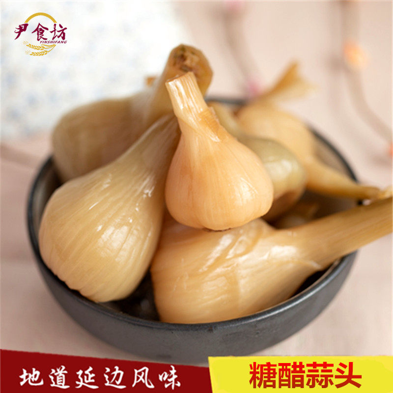 North-east Yanbian Korean kimchi pickled garlic sweet and sour garlic 500g pickled vegetables garlic pickles food pickles