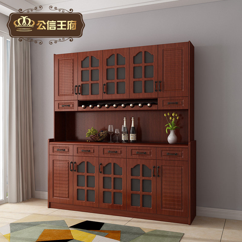 Modern Chinese side cabinet wine cabinet multifunctional bowl cabinet kitchen storage cabinet locker simple tea cabinet against wall