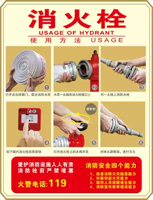 Fire extinguisher, fire hydrant, fire hydrant identification sticker, fire safety identification, sign, fire extinguisher