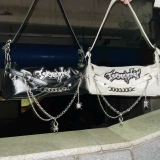 Ретро небольшая дизайнерская цепь на цепочке, сумка на одно плечо, генерирование электричества, в стиле панк