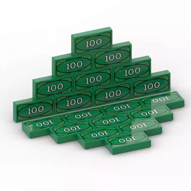 Chinese Building Blocks Money 100 Us Dollars Bank Educational Toys Street Scene Beverage Vending Machine Creative Ornaments