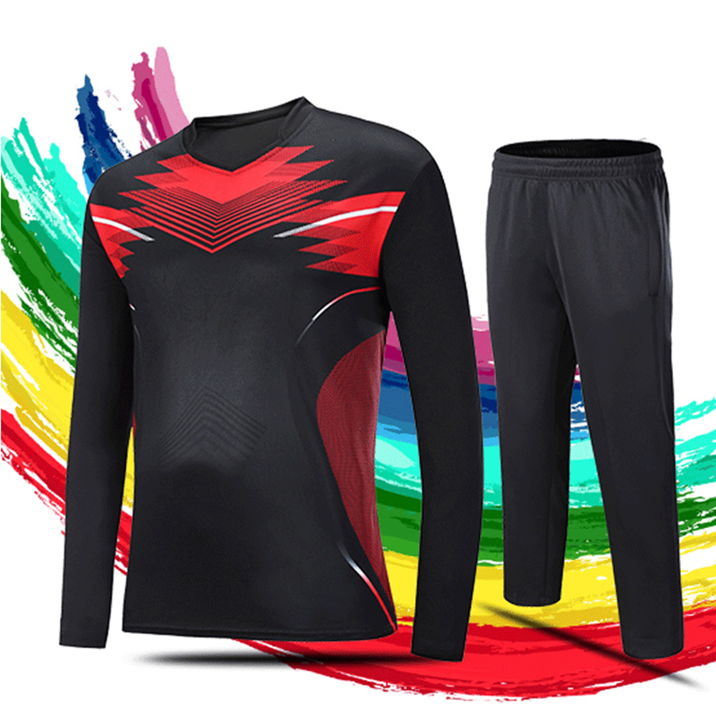 Long Sleeve Badminton Suit Suit for men and women Warm Speed Dry Running Long Pants Vegres 2017 Autumn Winter New Sports Suits