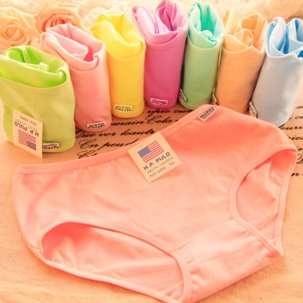 5 túi cotton thắt lưng kích thước lớn tóm tắt mùa hè vải cotton màu cô gái tuần quần nữ đồ lót quần chip đôi