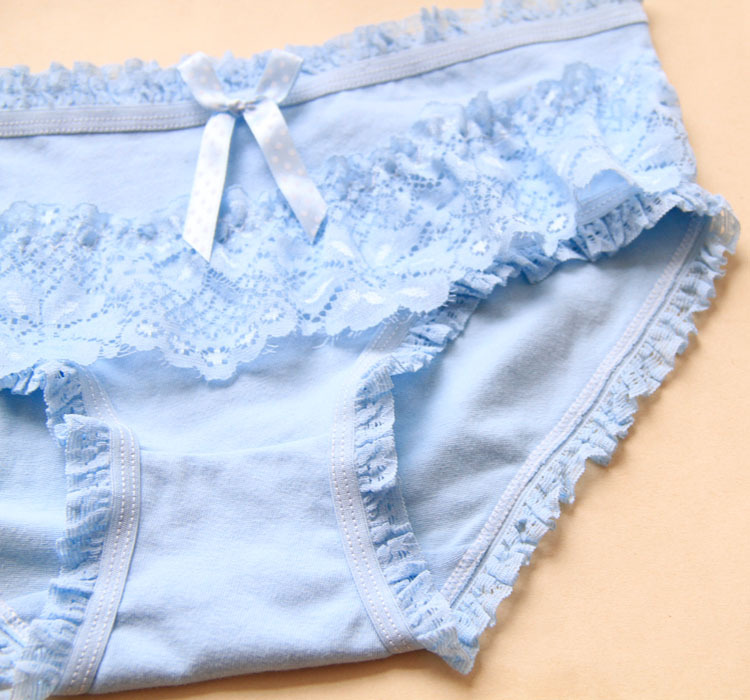 5 món đồ lót cotton của phụ nữ Kẹo nơ nơ dễ thương Đồ lót nữ dễ thương Đồ lót nữ quần lót đôi