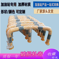 PetroChina Sinopec gas station anti-collision column curved guardrail