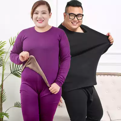 Extra large size plus size men's and women's fever clothes fat mm fat brother plus velvet autumn clothes fat guy thick