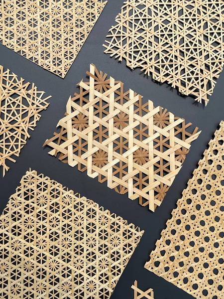 Eight-Sided Hollow Bamboo Weaving Products for Hotel Decoration, Hexagonal Partition Screens, Handmade Bamboo Mats for Farmhouse Decoration