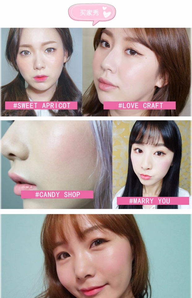 Hàn Quốc 3ce mặt mới sáng sủa ngọt ngào dễ thương má hồng dạng kem kem má hồng 5 màu tùy chọn má hồng dior