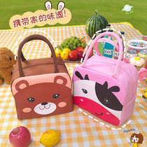 Outdoor with meals cartoon convenient lunch box bag thickened large-capacity aluminum foil lunch bag student portable insulation storage
