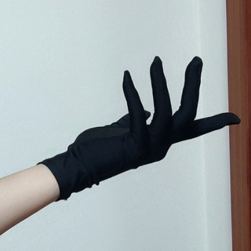 Anime convention cosplay gloves, jewelry and watch store sales assistant, men's and women's thin elastic gloves, luxury gloves