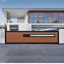 HANDU  Handu courtyard villa gate modern minimalist Chinese garden vintage wood grain electric aluminum alloy