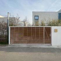 HANDU high-end smart courtyard door simple villa door aluminum alloy automatic panning yard gate