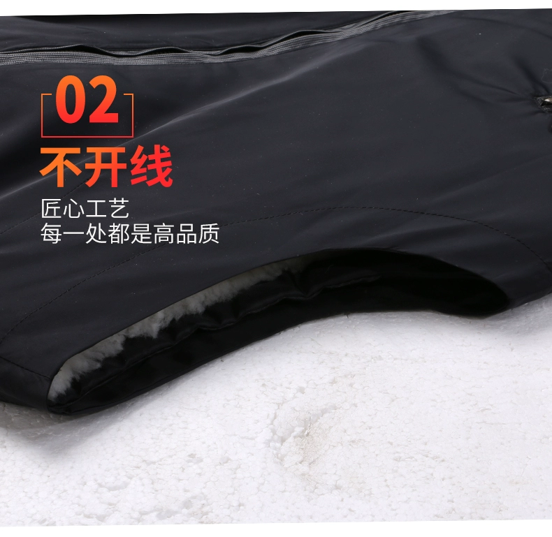 Mùa đông trung niên len vest nam lông một áo ấm cộng với nhung dày cổ áo vest cotton vai bố các kiểu áo ghi lê nam