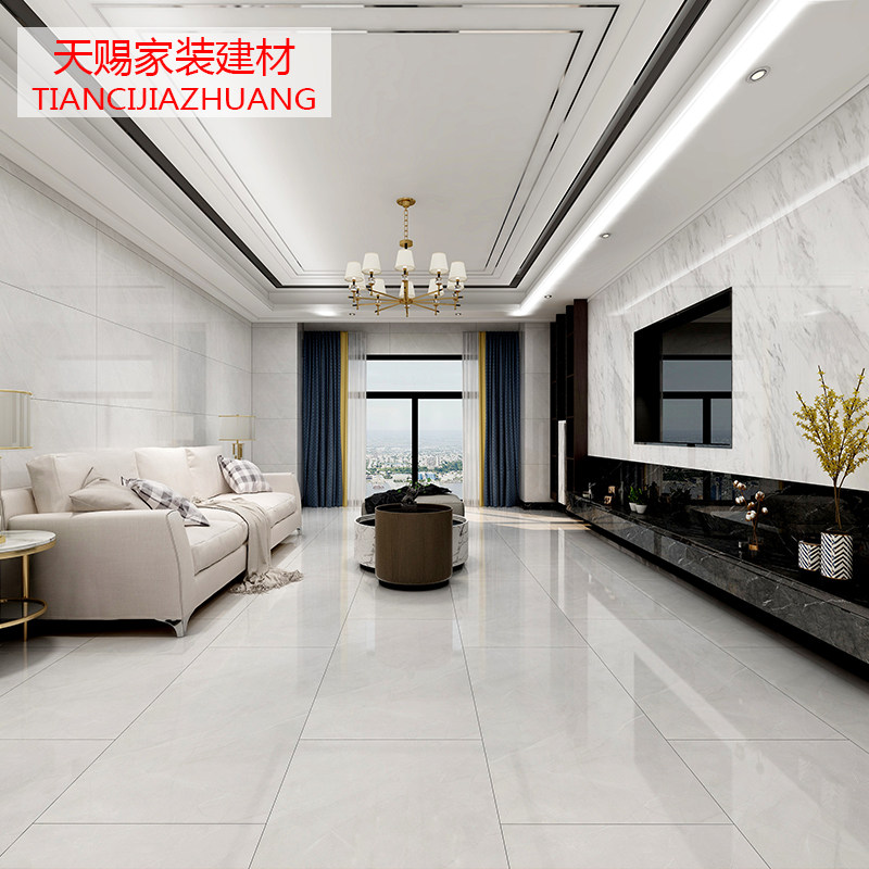 Tile floor tiles 600x1200 Living room Large plate Magnetic brick minimalist Modern Light Lavish Body Marble Full Porcelain Ground Brick