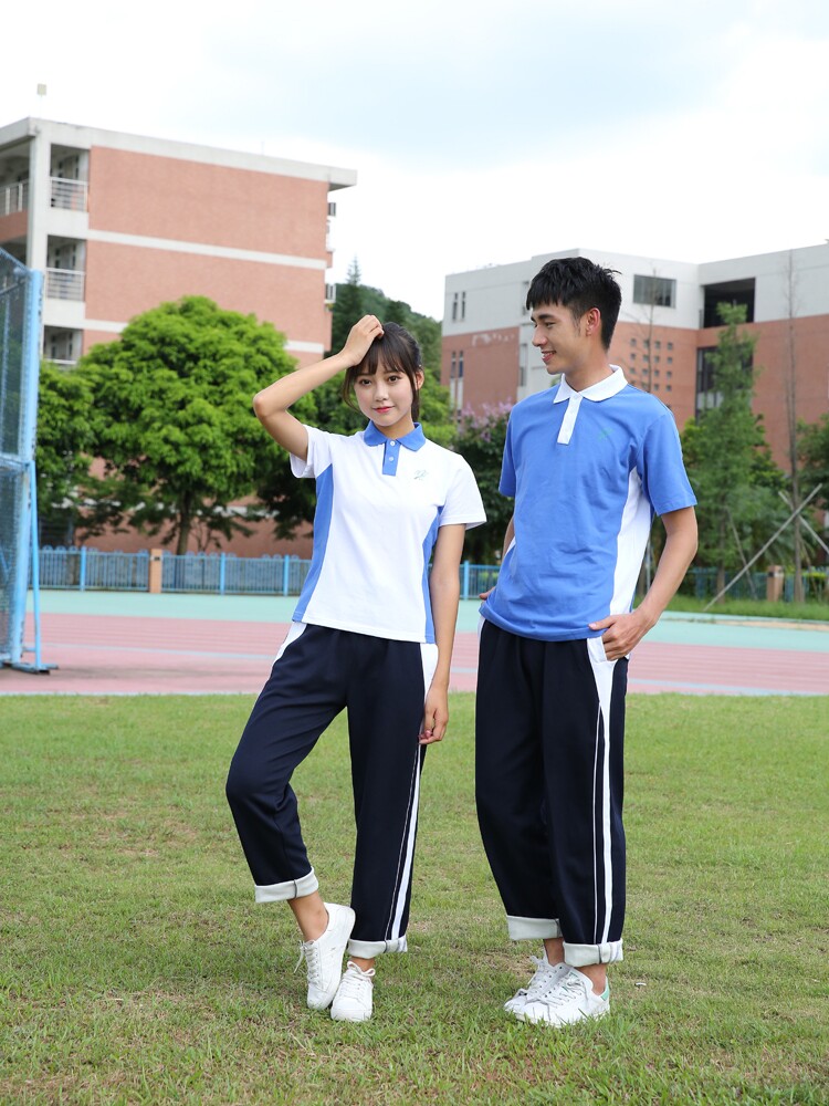 Shenzhen school uniform pants Pants Autumn and winter middle school students zipper school pants Slim version long-sleeved top Men's and women's coats