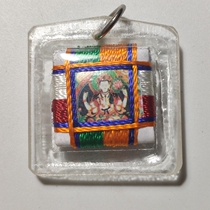 The four-arm Guanyin curse wheel waterproof shell pendant amulet for the four-arm Guanyin curse wheel waterproof shell pendant amulet