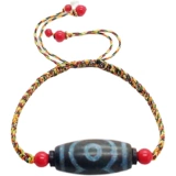 Аксессуар ручной работы, плетеный натуральный агатовый браслет, цвета киновари