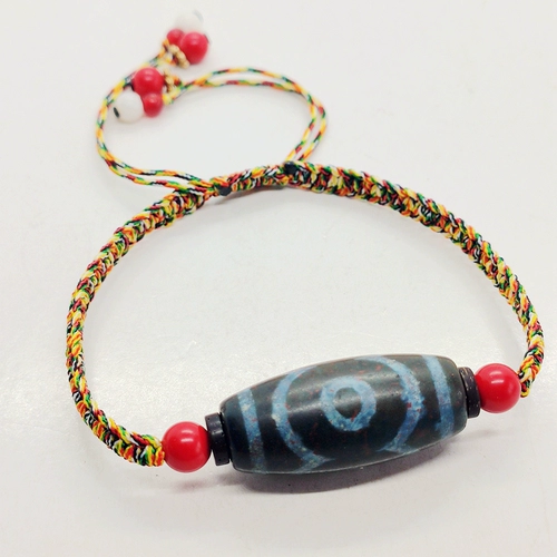 Аксессуар ручной работы, плетеный натуральный агатовый браслет, цвета киновари