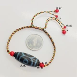 Аксессуар ручной работы, плетеный натуральный агатовый браслет, цвета киновари