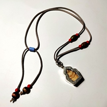 Tibetan Buddhism longevity Buddha with Buddha health and longevity pendant amulet has been filled with sterling silver