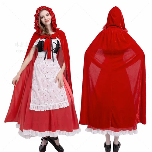 Zhu Mi Love Производители Прямой продажи Хэллоуин Маленький Красная Красная верховая езда косплейная вечеринка королева Queen Бабушка бабушка лапша рождественская костюм