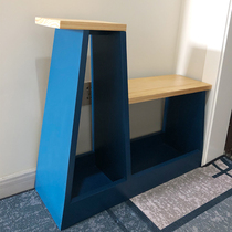  Nordic solid wood shoe stool modern simple saddle stool household door shoe stool creative multi-function storage stool