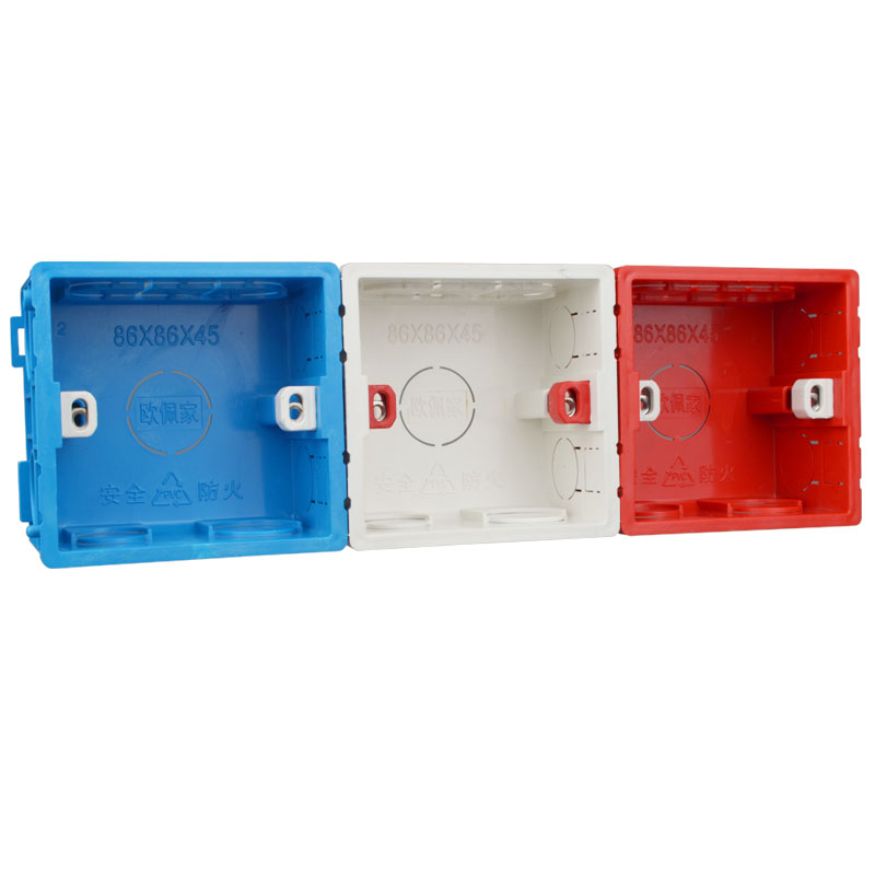 45 high household switch socket buried flame retardant wire box PVC dark box 86 bottom box assembled and downloaded