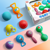 Baby toys over 68 months can bite and hold the ball baby training puzzle early education practice grasping 0-1 years old