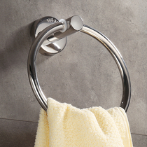 No punching towel hanging ring hanging ring stainless steel towel ring bathroom toilet hand towel ring simple towel rack