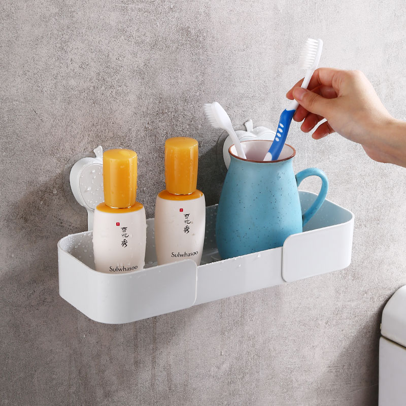 Toilet shelshelf wall-mounted bathroom shell-free toilet suction wall-mounted wall Bathroom Containing Tripod-Taobao