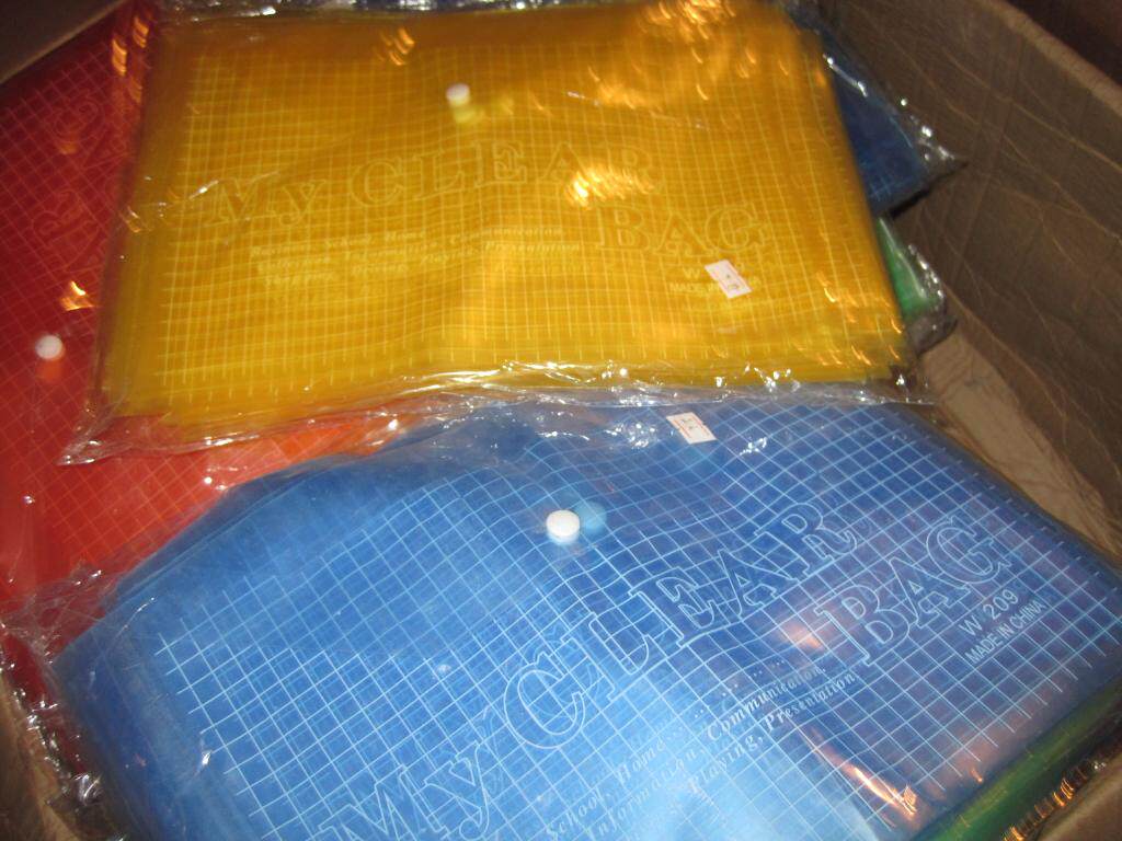 Snap file bag 14C A4 button bag transparent snap bag 16s information bag briefcase plastic pocket