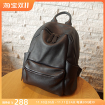 Leather womens backpack soft leather large capacity first layer cowhide womens backpack commuting casual leather school bag