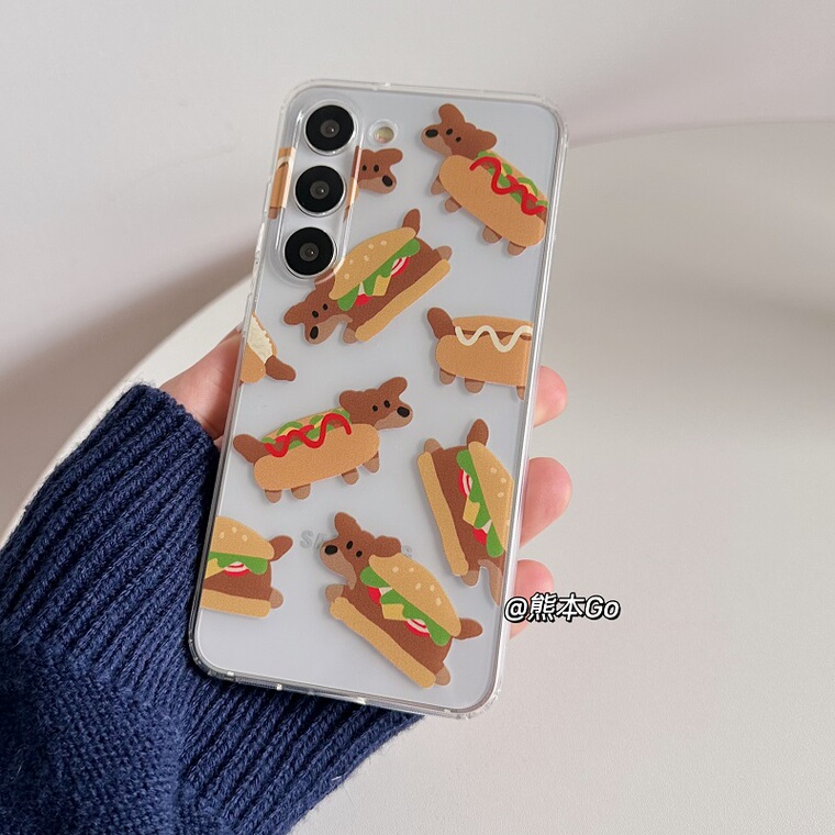 Weanerdog Hotdog Funny Transparent Clear Silicone TPU S23, S23 Plus, S23 Ultra, S22, S22 Plus, S22 Ultra, S21, S21 Plus, S21