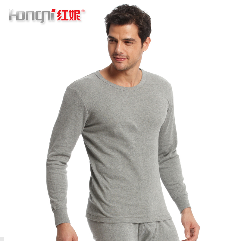 Red Ni đơn mảnh áo khoác mùa thu và mùa đông mens trẻ tròn cổ áo mỏng bông cotton quần áo trung niên đồ lót mùa thu.