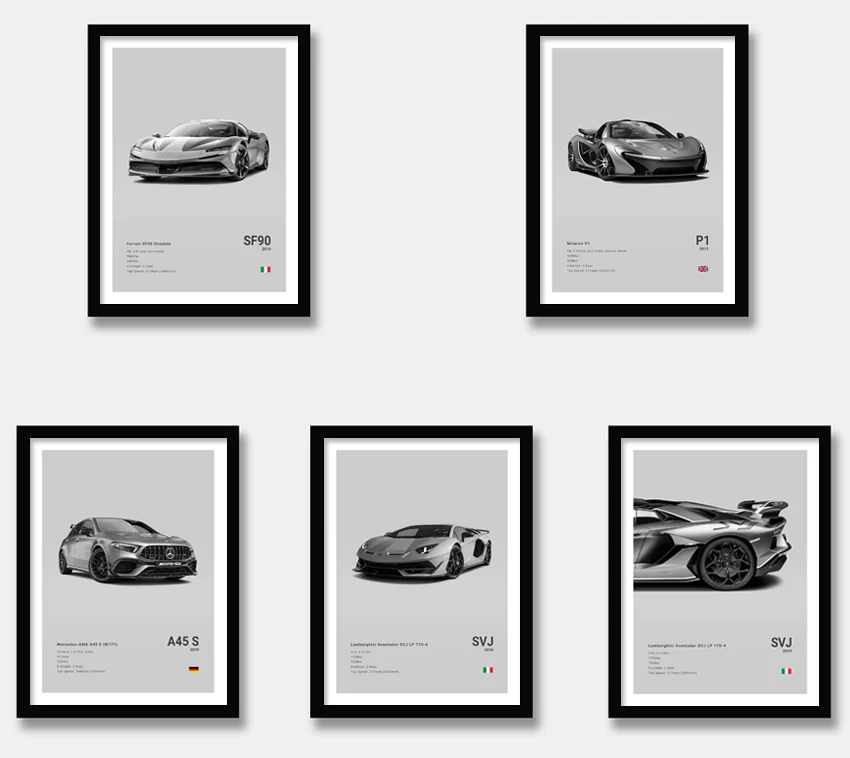 Феррари, Lamborghini, постер, Porsche
