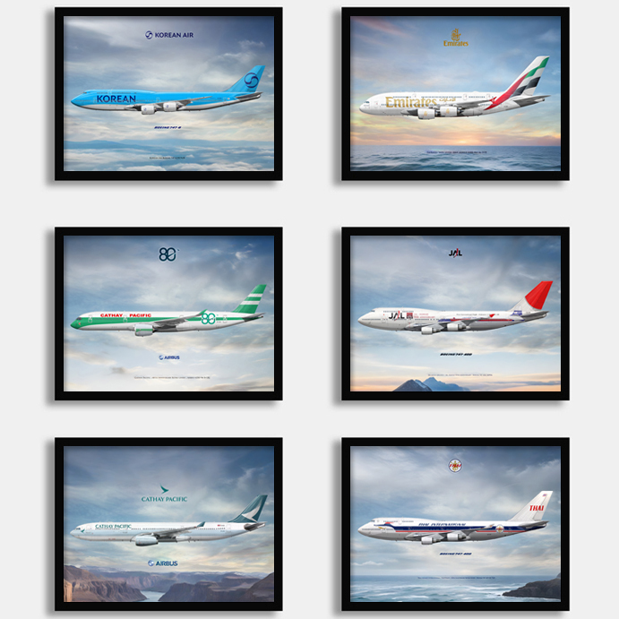 Airline Decorative Paintings Cathay Pacific Thai Airways Japan Saudi Gulf Airlines Posters Boeing Passenger Plane Paintings Airline Decorative Paintings Cathay Pacific Thai Airways Japan Saudi Gulf Airlines Posters Boeing Passenger Plane Paintings
