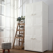66-sided wide double door storage cabinet Plastic drawer finishing cabinet locker Childrens baby wardrobe