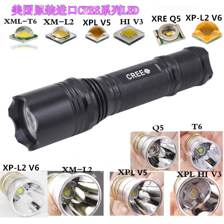 MantaRay M5 CREEQ5 T6 L2 V3 V5 V6 LED Strong Lightlight Flashlight 18650 Cycling Lighting