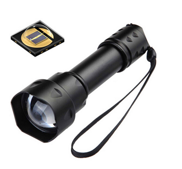 T20 rotary focusing infrared 850 940nm night vision camera supplementary light 18650 rechargeable flashlight